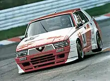 Michael Kopf and Alfa 75 Turbo Nürburgring 1986