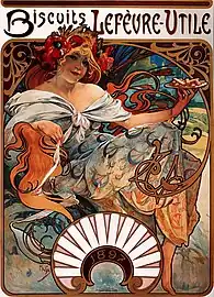 Alfons Mucha - 1896 - Biscuits Lefèvre-Utile