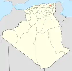 Map of Algeria highlighting Constantine Province