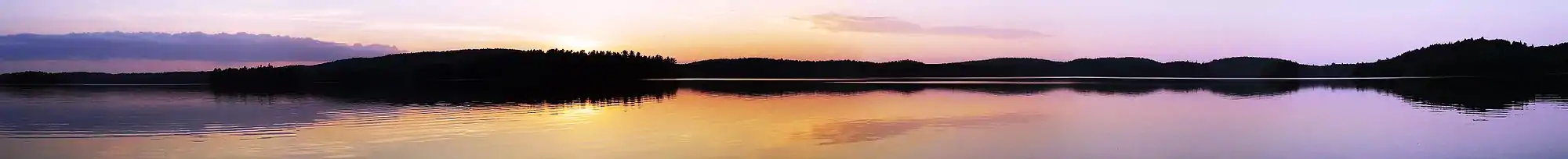 Image 7Sunset on North Tea Lake in Algonquin Provincial Park, Ontario Canada