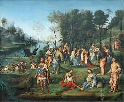 Allegory of Isabella d'Este's Coronation (1505-1506) by Lorenzo Costa.