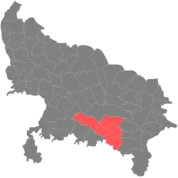 Location of Prayagraj division