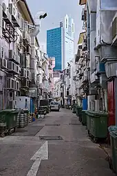 Image 12The old and the new Singapore as seen from an alley behind Boat Quay (2023) (from History of Singapore)