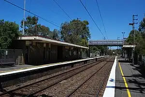 South-Western view of Platform 1 from Platform 2