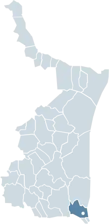 Location of Miramar within Tamaulipas