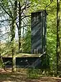 Old fire station with drying tower for hoses