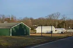 Buildings on the northern side of Ohio State Route 93 on the western side of Altoona