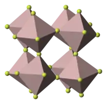 In rhenium trioxide, the oxide ligands are all μ2. These oxide ligands "glue" together the metal centres.