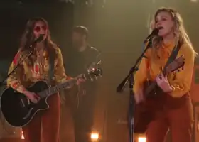 Aly & AJ performing in April 2021