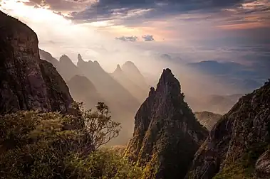 Image 13Serra dos Órgãos National ParkPhotograph: Carlos Perez Couto, edit: The PhotographerA series of rock formations, with the Dedo de Deus (God's Finger) peak in the background, at the Serra dos Órgãos National Park in Rio de Janeiro state, Brazil. Established in 1939 as the country's third national park, Serra dos Órgãos National Park contains the Serra dos Órgãos mountain range as well as several water sources.More selected pictures