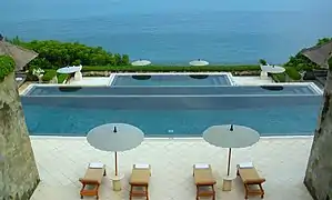 Amankila's three-tiered infinity pool.