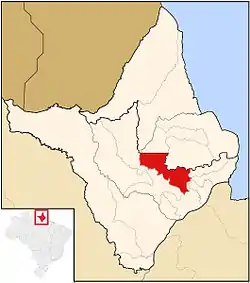 Location of Ferreira Gomes in the State of Amapá