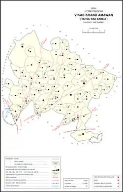 Map of Amawan CD block