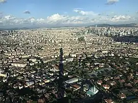 View of Ümraniye and Ataşehir from Çamlıca Tower