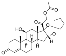 Skeletal model of Amcinonide