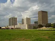 Four of the towers of the American General Complex