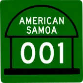 American Samoa route marker