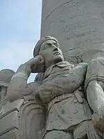 Detail from the Amiens war memorial