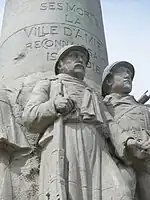 Detail from the Amiens war memorial