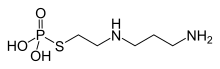 Amifostine, which is used in cancer chemotherapy