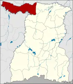 District location in Surin province