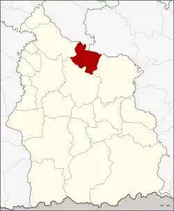 District location in Sisaket province