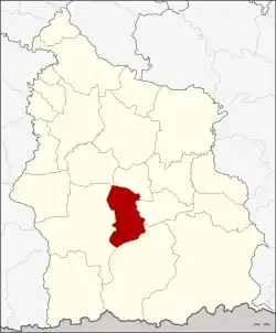 District location in Sisaket province