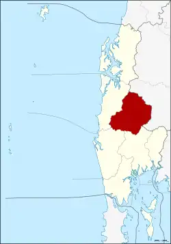 District location in Phang Nga province