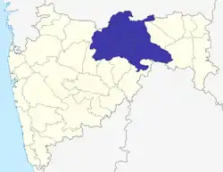 Location of Amravati Division in Maharashtra