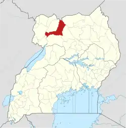 District location in Uganda