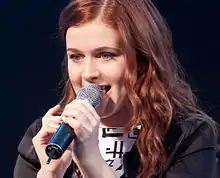 Amy Diamond singing in Uddevalla, Sweden in 2013