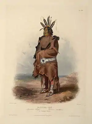 Image 8Karl Bodmer's portrait of an Arikara warrior, early 1840s. (from History of South Dakota)