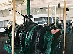 Anchor windlass in forecastle