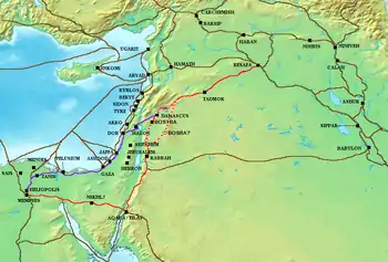 Levantine trade routes 1300 BCE