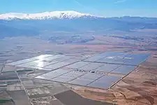 Image 7Thermal energy storage. The Andasol CSP plant uses tanks of molten salt to store solar energy. (from Solar energy)