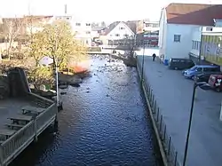 View of the river that runs through the city