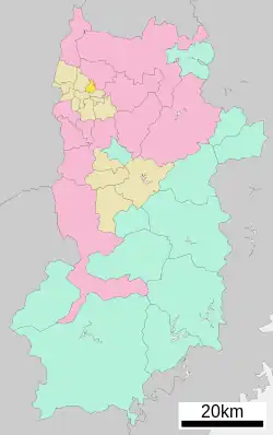 Location of Ando in Nara Prefecture