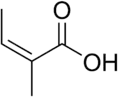 Chemical structure of angelic acid