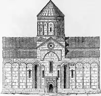 Reconstruction of the cathedral by Charles Texier (1842)