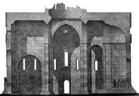 Cross section of the church per Toramanian