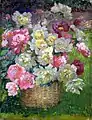 Bouquet in plein air. Oil on canvas.