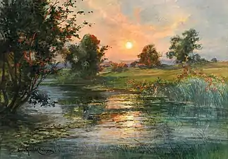 Sunrise over Watery Landscape