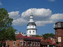 Image 13The Maryland State House in Annapolis dates to 1772, and houses the Maryland General Assembly and offices of the governor. (from Maryland)