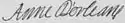 Anne Marie d'Orléans's signature