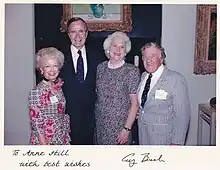 Hill, Edgar L. McCoubrey, George H. W. Bush and Barbara Bush