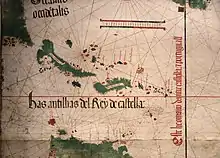Image 36Top left, the shores of Florida and the future Carolina explored in 1500 and showed in 1502 on the Cantino planisphere (from South Carolina)