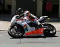 A delayed Supersport TT Race 1 is won by New Zealander Bruce Anstey 600cc Honda Parliament Square, Ramsey – 4 June 2012