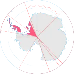 Location in Antarctica