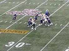 Image 10Montreal Alouettes quarterback Anthony Calvillo looks down field with the ball during the 93rd Grey Cup game at BC Place. (from Canadian football)