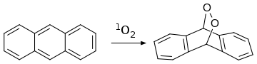 Diels alder reaction of anthracene with singlet oxygen